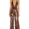 New ❤️ Camila Coelho Callie Jumpsuit In Chocolate 😀 -Camila Coelho Store COEL WC11 V1