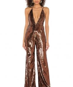 New ❤️ Camila Coelho Callie Jumpsuit In Chocolate 😀