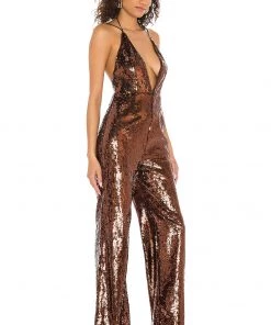 New ❤️ Camila Coelho Callie Jumpsuit In Chocolate 😀 -Camila Coelho Store COEL WC11 V2