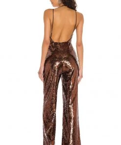 New ❤️ Camila Coelho Callie Jumpsuit In Chocolate 😀 -Camila Coelho Store COEL WC11 V3