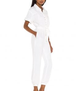 Best deal 🔔 Camila Coelho Everlee Jumpsuit In White 🎉 -Camila Coelho Store COEL WC12 V2