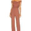 Outlet 👍 Camila Coelho Teaghan Jumpsuit In Brick Mauve ✨ -Camila Coelho Store COEL WC16 V1