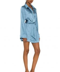 Outlet 💯 Camila Coelho Priscilla Mini Dress 👗 In Blue 😀 -Camila Coelho Store COEL WD133 V2