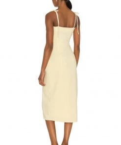 Brand new 🌟 Camila Coelho Aaliyah Midi Dress 👗 In Butter Yellow 👏 -Camila Coelho Store COEL WD135 V3