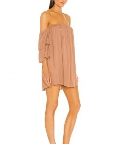 Cheapest 👏 Camila Coelho Dulce Mini Dress 👗 In Taupe 🔥 -Camila Coelho Store COEL WD137 V2