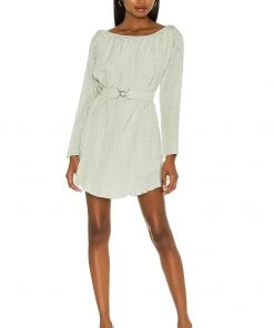 Buy 🧨 Camila Coelho Alta Mini Dress 👗 In Sage 🔔