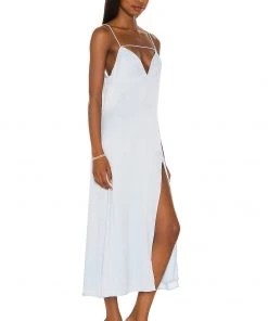 Buy 💯 Camila Coelho Darla Midi Dress 👗 In Pale Blue 🎁 -Camila Coelho Store COEL WD151 V2