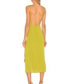 New ⭐ Camila Coelho Shelly Midi Dress 👗 In Yellow Green ⌛ -Camila Coelho Store COEL WD152 V3