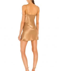 Best Sale 🎁 Camila Coelho Adora Mini Slip Dress 👗 In Toffee 👍 -Camila Coelho Store COEL WD161 V3