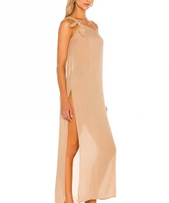 Outlet 👍 Camila Coelho Acela Maxi Dress 👗 In Hazelnut ⌛ -Camila Coelho Store COEL WD166 V2