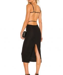 Budget 👍 Camila Coelho Jeralyn Midi Dress 👗 In Black 🎉