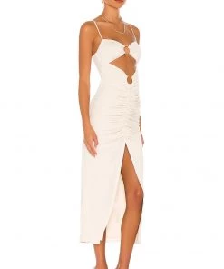 Discount 😀 Camila Coelho Yasmeen Midi Dress 👗 In Beige 🤩 -Camila Coelho Store COEL WD170 V2