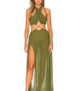 Brand new 😍 Camila Coelho Scarlet Maxi Dress 👗 In Sage Green 🛒