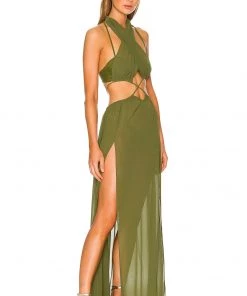 Brand new 😍 Camila Coelho Scarlet Maxi Dress 👗 In Sage Green 🛒 -Camila Coelho Store COEL WD178 V3