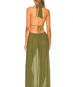 Brand new 😍 Camila Coelho Scarlet Maxi Dress 👗 In Sage Green 🛒 -Camila Coelho Store COEL WD178 V4
