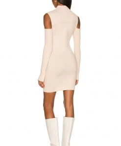 Best Pirce 😍 Camila Coelho Taylor Sweater Dress 👗 In Taupe Nude 🌟 -Camila Coelho Store COEL WD179 V3