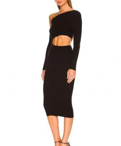 Best deal 🔔 Camila Coelho Nahla Knit Dress 👗 In Black ✨ -Camila Coelho Store COEL WD183 V3