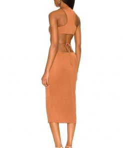 Budget π Camila Coelho Cassidy Midi Dress π In Chestnut Brown π 7 Budget π Camila Coelho Cassidy Midi Dress π In Chestnut Brown π -Camila Coelho Store COEL WD198 V3