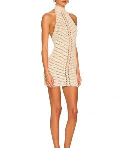 Best deal 🎉 Camila Coelho Lyssa Hand Crochet Halter Mini Dress 👗 In Sand 👍 -Camila Coelho Store COEL WD201 V2