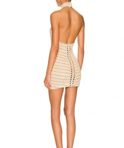 Best deal 🎉 Camila Coelho Lyssa Hand Crochet Halter Mini Dress 👗 In Sand 👍 -Camila Coelho Store COEL WD201 V3