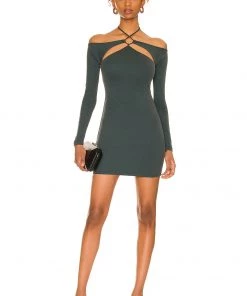 Hot Sale 🧨 Camila Coelho Leah Mini Dress 👗 In Emerald Green 🎁