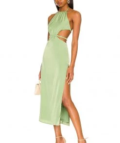 Coupon 🔥 Camila Coelho Remi Midi Dress 👗 In Jade Green 👍