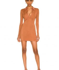 Cheapest ❤️ Camila Coelho Cera Mini Dress 👗 In Chestnut Brown 👏