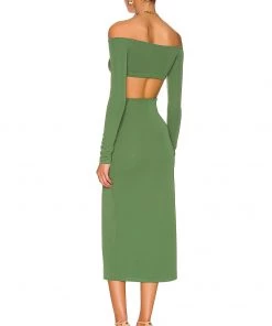 Hot Sale 🔔 Camila Coelho Maeve Midi Dress 👗 In Basil Green ⌛ -Camila Coelho Store COEL WD216 V3