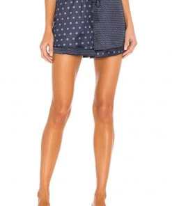 New 🔔 Camila Coelho Victoria Short In Navy Polka Dot 🛒