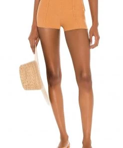 Best Pirce 💯 Camila Coelho Claudine Crochet Shorts In Tan & White ❤️