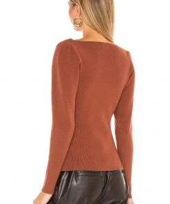 New ⭐ Camila Coelho Leena Sweater In Copper 🎁 -Camila Coelho Store COEL WK40 V3