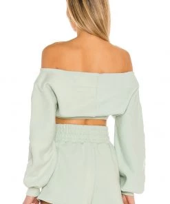 Wholesale 😀 Camila Coelho Kenzie Pullover In Sage Green 🎉 -Camila Coelho Store COEL WK46 V3