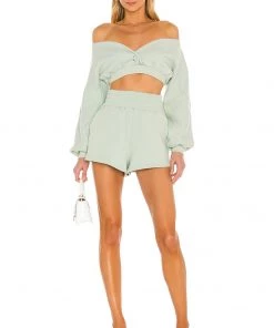 Wholesale 😀 Camila Coelho Kenzie Pullover In Sage Green 🎉 -Camila Coelho Store COEL WK46 V4