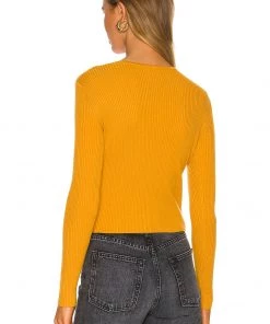 Outlet 😀 Camila Coelho Patten Sweater In Clementine ⌛ -Camila Coelho Store COEL WK55 V3