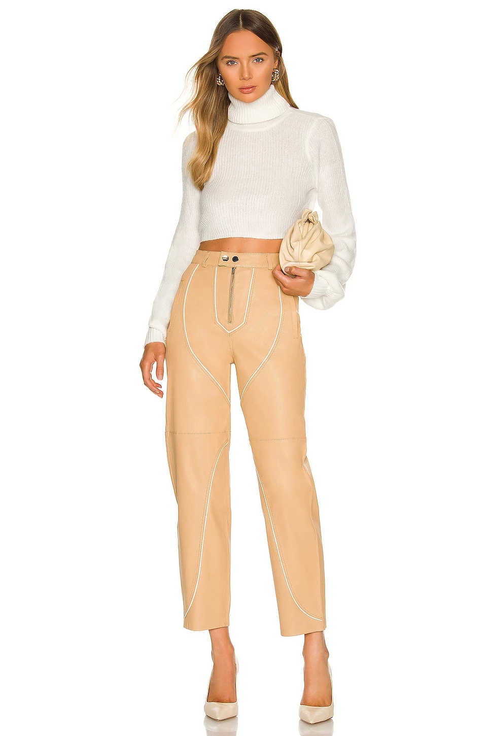 Promo 🧨 Camila Coelho Cesare Cropped Sweater In White ❤️ 6 Promo 🧨 Camila Coelho Cesare Cropped Sweater In White ❤️ - Image 4