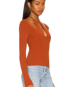 Wholesale 🎉 Camila Coelho Allora Sweater In Auburn 🤩 -Camila Coelho Store COEL WK67 V2