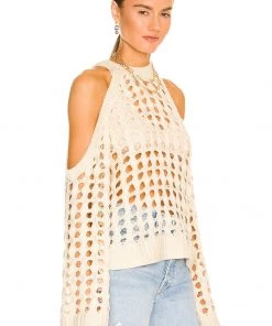 Flash Sale ⭐ Camila Coelho Inez Open Cable Sweater In Ivory 💯 -Camila Coelho Store COEL WK68 V2