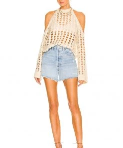 Flash Sale ⭐ Camila Coelho Inez Open Cable Sweater In Ivory 💯 -Camila Coelho Store COEL WK68 V4