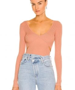 Top 10 🔥 Camila Coelho Tate Sweater In Nude ⭐