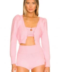 Wholesale 😀 Camila Coelho Genevieve Pearl Cardigan In Baby Pink ⭐