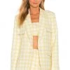 Best reviews of 🤩 Camila Coelho Dona Blazer In Yellow & White 🎁 -Camila Coelho Store COEL WO22 V1