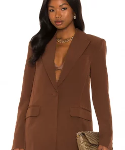 New 😀 Camila Coelho Morena Blazer In Dark Chocolate 🔔 -Camila Coelho Store COEL WO24 V2