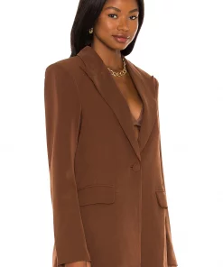 New 😀 Camila Coelho Morena Blazer In Dark Chocolate 🔔 -Camila Coelho Store COEL WO24 V3
