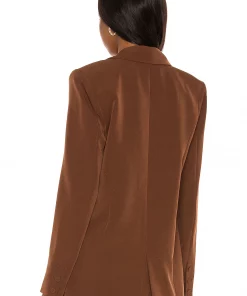 New 😀 Camila Coelho Morena Blazer In Dark Chocolate 🔔 -Camila Coelho Store COEL WO24 V4