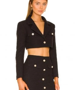 Buy ✨ Camila Coelho Becka Crop Blazer In Black 🤩 -Camila Coelho Store COEL WO28 V2