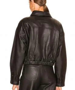 Hot Sale 👍 Camila Coelho Raven Leather Jacket In Black ⭐ -Camila Coelho Store COEL WO34 V4