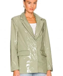 Deals 😍 Camila Coelho Kaden Jacket In Sage 🔔 -Camila Coelho Store COEL WO35 V2