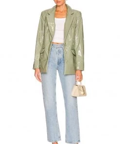 Deals 😍 Camila Coelho Kaden Jacket In Sage 🔔 -Camila Coelho Store COEL WO35 V5