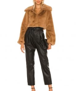 Best reviews of 🤩 Camila Coelho Cleobella Cropped Faux Fur Jacket In Light Walnut ✨ -Camila Coelho Store COEL WO4 V5