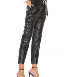Deals 🤩 Camila Coelho Cady Leather Pant In Black 🛒 -Camila Coelho Store COEL WP15 V3